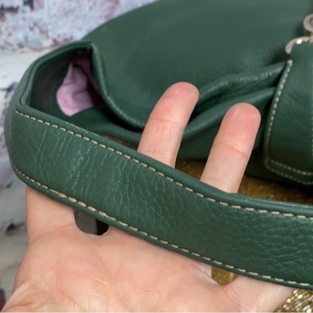 Dooney & Bourke large green hobo purse - Picture 9 of 11
